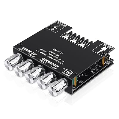 ARRAROWN Bluetooth 5.0 Audio Amplifier Board, ZK-MT21 2.1 Channel 50W X 2 +100W Mini Subwoofer Power Amp HiFi Digital Audio Amp Module for Home Speakers (20-100W, 4-8), DC 12-24V, BT AUX Input