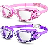 Braylin Swim Goggles, 2-Pack Swimming Goggles, Anti Fog, No Leaking For Adult Women Men Youth