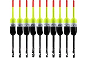 THKFISH Fishing Bobbers Fishing Floats and Bobbers Slip Bobbers for Fishing Balsa Floats Crappie Fishing Bobbers Fixed Bobber (1.5"X0.59"X5.4") (2.5"X0.59"X5.4")