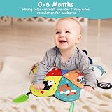 Vicloon Tummy Time Pillow Baby Toy Black White High Contrast with Mirror view 7