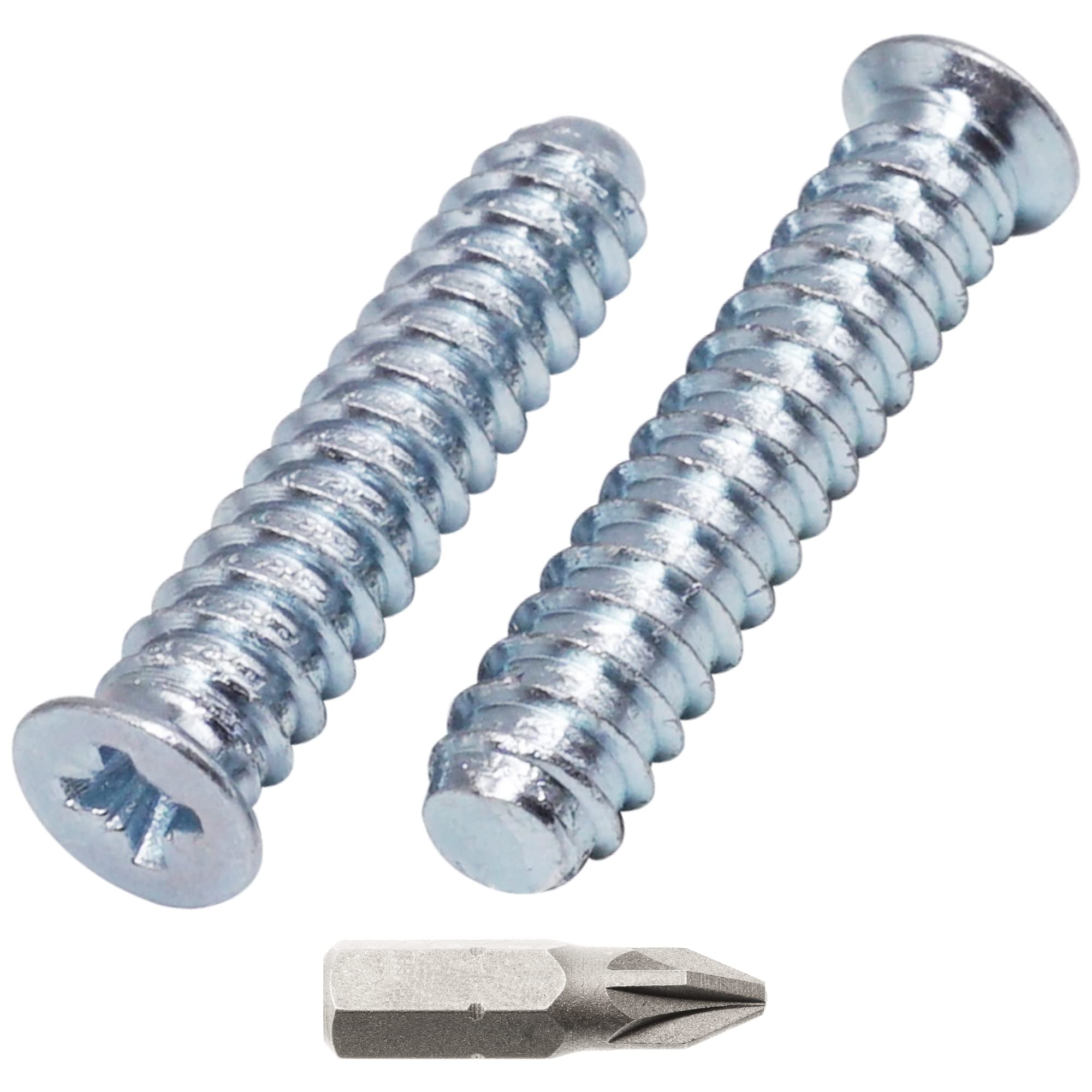 SKIR'CO (10 pcs) Zinc Plated Euro Screws 6.2 x 30 mm, Drawer Runner Screws, Flat Countersunk Head, Hinge Screws โ image 1