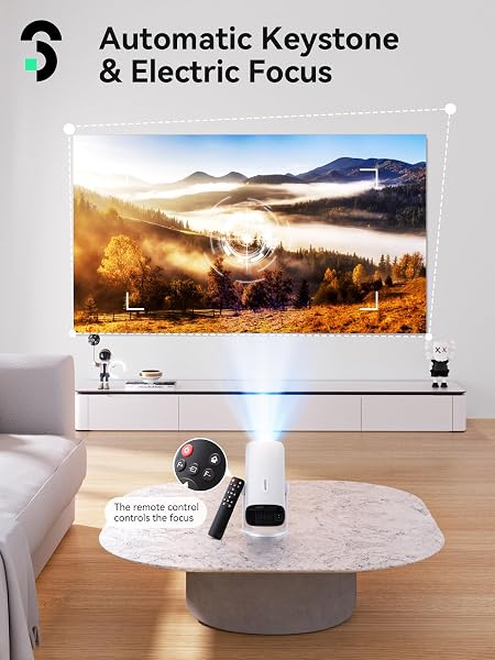 SOOMFON MINI PROJECTOR 1080P SUPPORT – PORTABLE SMALL VIDEO MOVIE PROJECTOR BLUETOOTH 5.1 AUTO KEYSTONE ELECTRIC FOCUS FOR BEDROOM/WALL/HOME/OUTDOOR/IPHONE/ANDROID/TV STICK