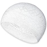 Kapobia Kufi Hats for Men, Muslim Clothes for Men,%100 Breathable Skull Beanie, Crochet Cap, Handicraft Taqiyah, Cufi, Kufe