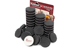 Yelanon Non Slip Furniture Pads -36 pcs 1’’Furniture Grippers, Non Skid Furniture Legs,Self Adhesive Rubber Furniture Feet, Anti Slide Furniture Hardwood Floor Protector for Keep Furniture Stoppers