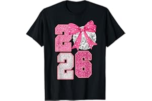 NEW YEARS EVE 2026 PARTY DISCO BALL MATCHING TEE Happy New Year 2026 Disco Ball Pink Coquette Bow Family T-Shirt