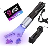 LET'S RESIN 365 nm UV Flashlight, Rechargeable Mini Resin Curing Light | Portable Waterproof UV Flashlight Supports Resin Curing and Can Help Reveal Pet Urine, Dry Stains and Bed Bugs