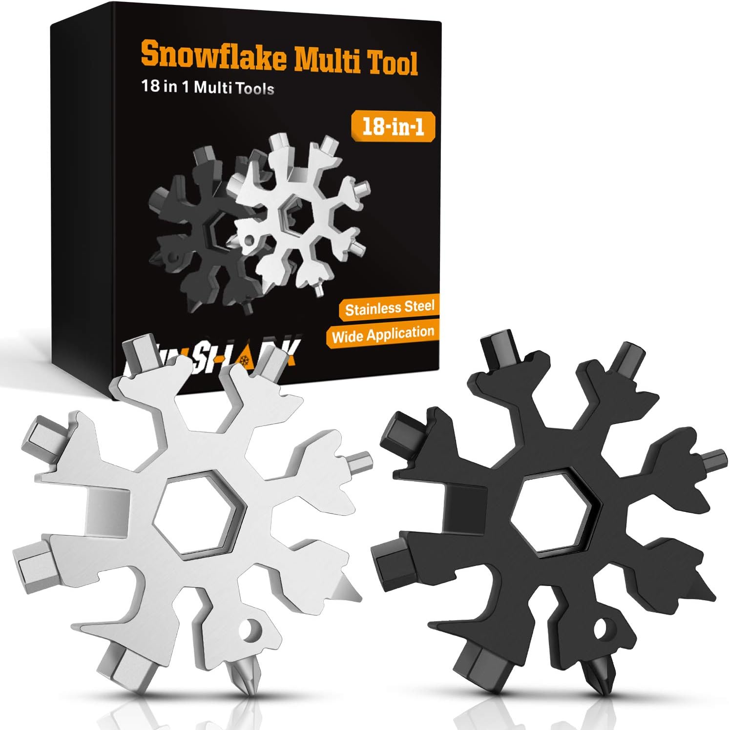 Hinshark Valentines Gifts for Him 18-in-1 Snowflake Multi Tool