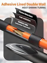 Eventronic 300 Pcs Heat Shrink Tubing 3:1 Adhesive Lined IP65 7 Sizes view 5