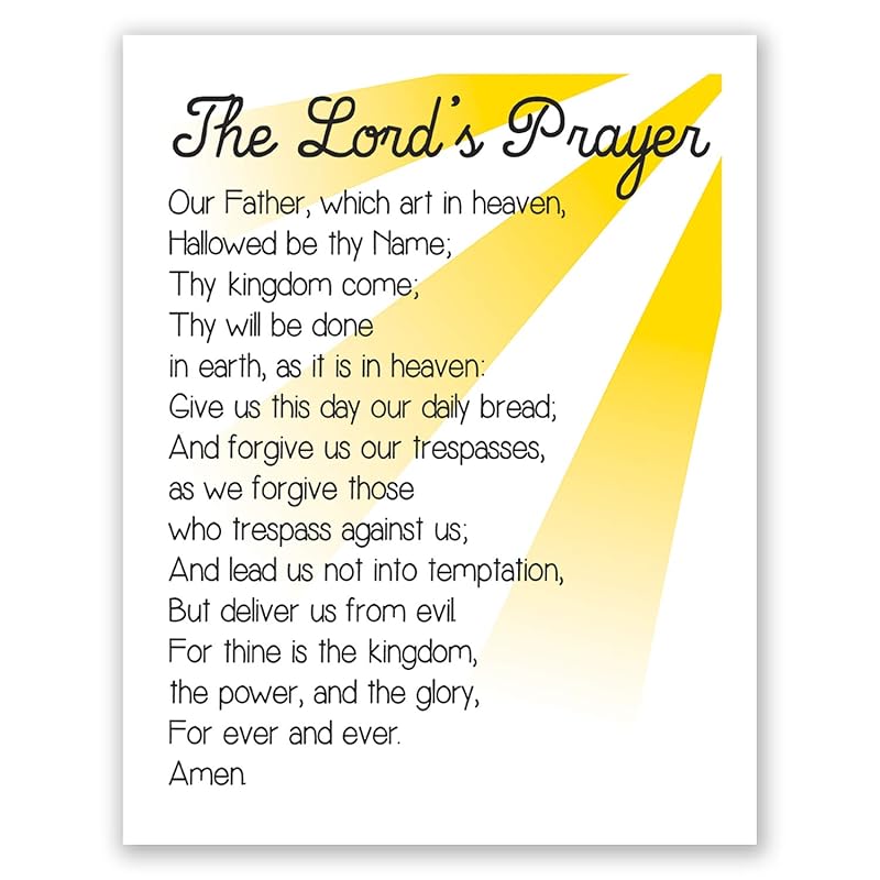 8x10 Lords Prayer Wall Art // Christian Decor // Bible Verse Print // Sunday School