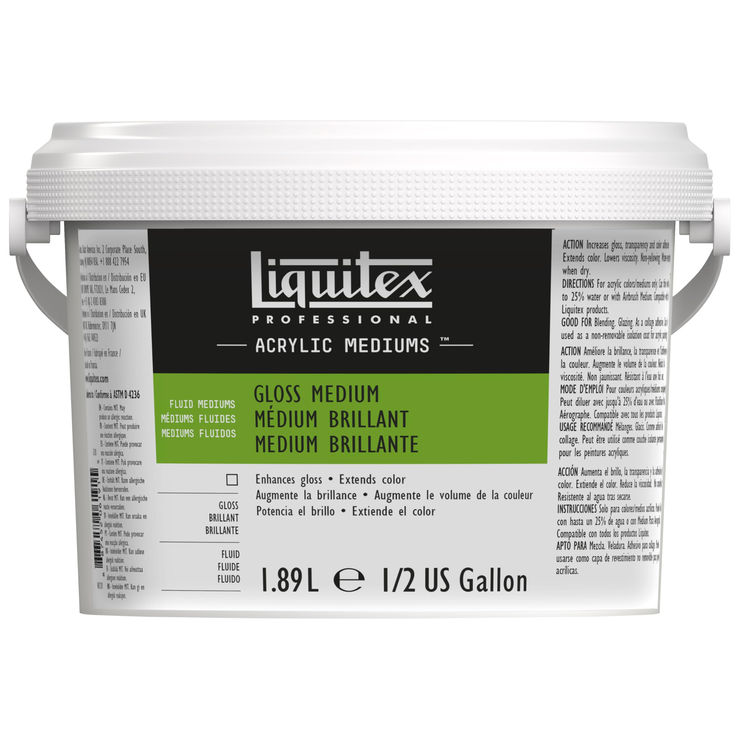 Liquitex Professional Fluid Medium, Gloss, 1.89L (Half Gallon) Bucket Image