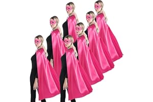 Kidsfere Superhero Capes and Masks for Teenagers Adults Men Women Team Building Dress Up Party Cape Halloween Costume 7 Pack