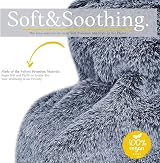 Qomfor Hot Water Bottle 2L with Soft Fleece Cover Dark Grey view 2