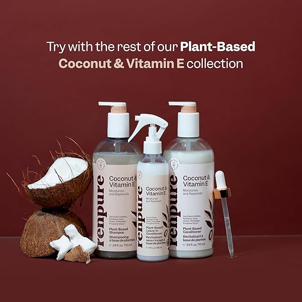 RENPURE, CONDITIONER COCONUT VITAMIN E, 24 OUNCE