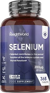 WeightWorld Selenium 200mcg 365 Tablets L-Selenomethionine UK Made Vegan view 1