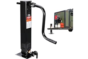 FZZD 12000lbs Heavy Duty Trailer Jack,Square Direct Weld,26" Vertical Travel,Adjustable Drop Leg,for Lift Utility Trailer, Vehicle, Boat, and Rv