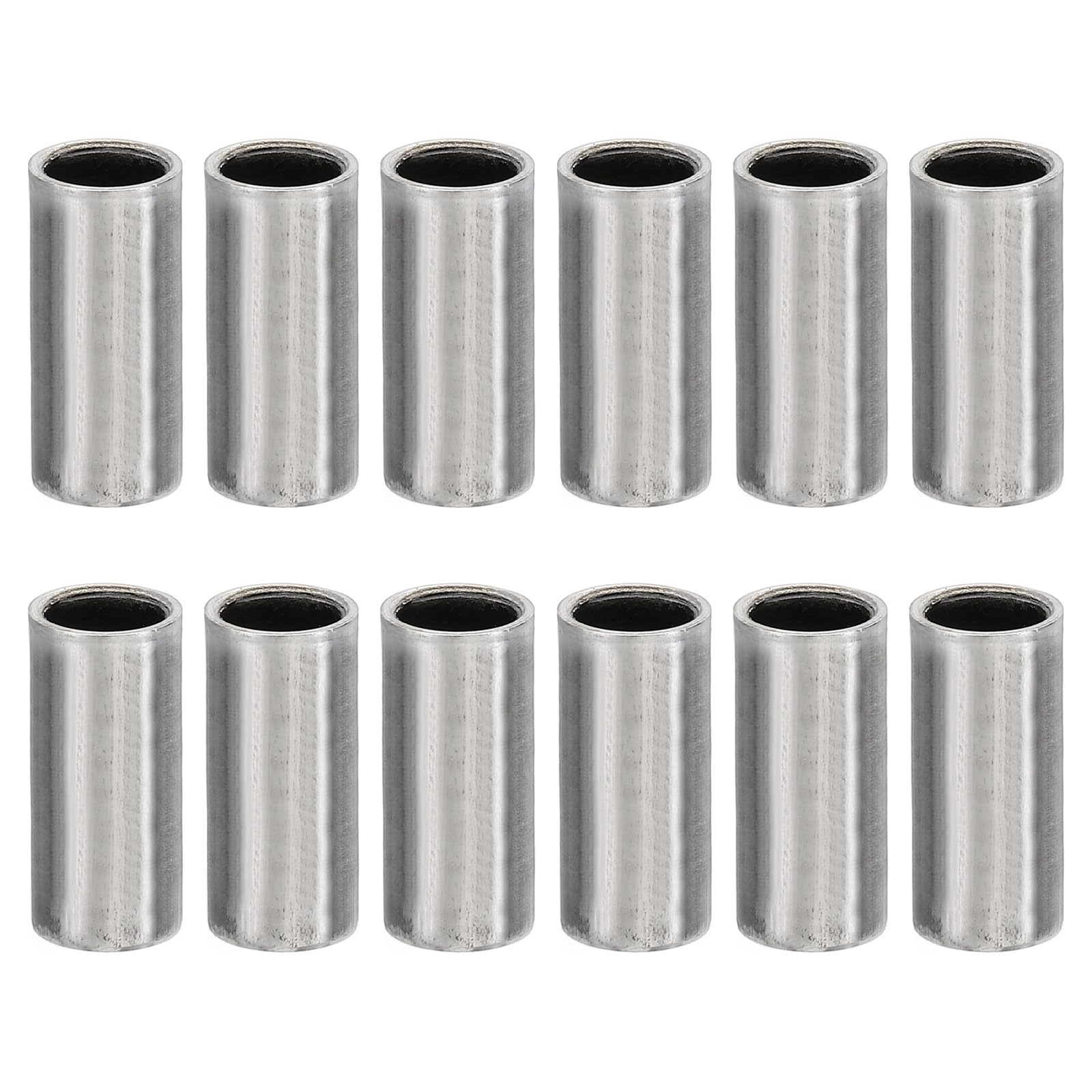 PATIKIL M6 Steel Spacers, 12 Pcs Metal Spacers Steel 6.2mm ID x 8mm OD x 18mm L Carbon Steel Spacer Screw Standoff Round for 1/4in or M6 Screw Bolts