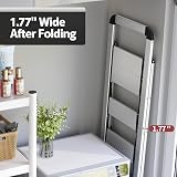 KINGRACK Folding Step Ladder 5 Steps with Handrail Aluminium 150 kg view 3