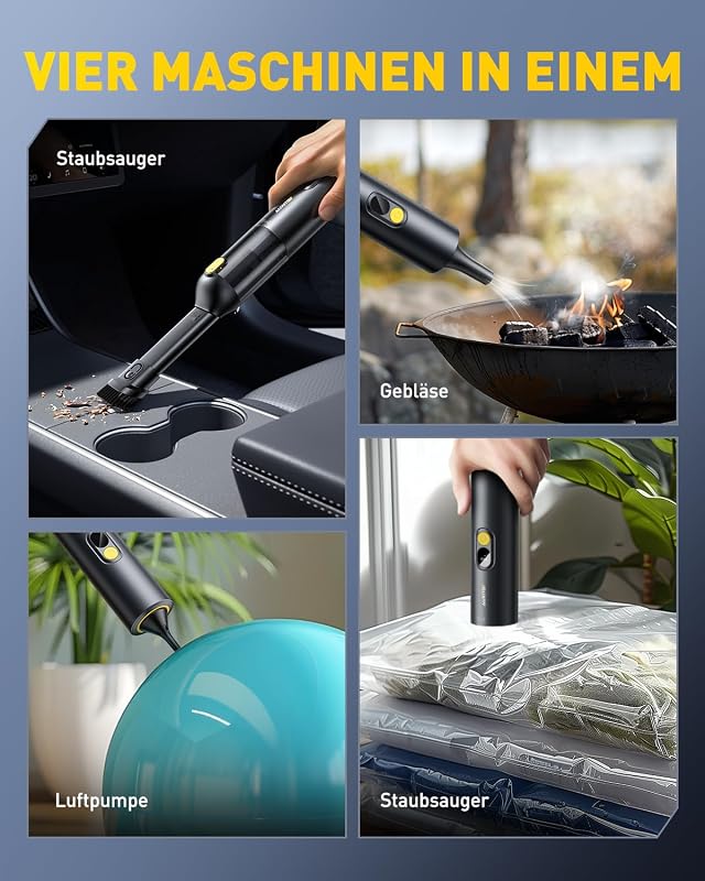 Handstaubsauger Akku,24000Pa,Blas/Saugfunktion,mini staubsauger Auto — Foto 5 von 8