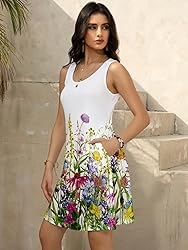 LUXVEER Womens Summer Boho Dresses 2025 Casual