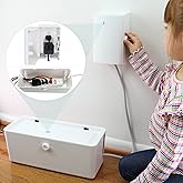 Power Strip Cover and Outlet Cover Box - Effectively Baby Proofs Power Strip on Floor or Wall, Protects Small Hands & Fingers