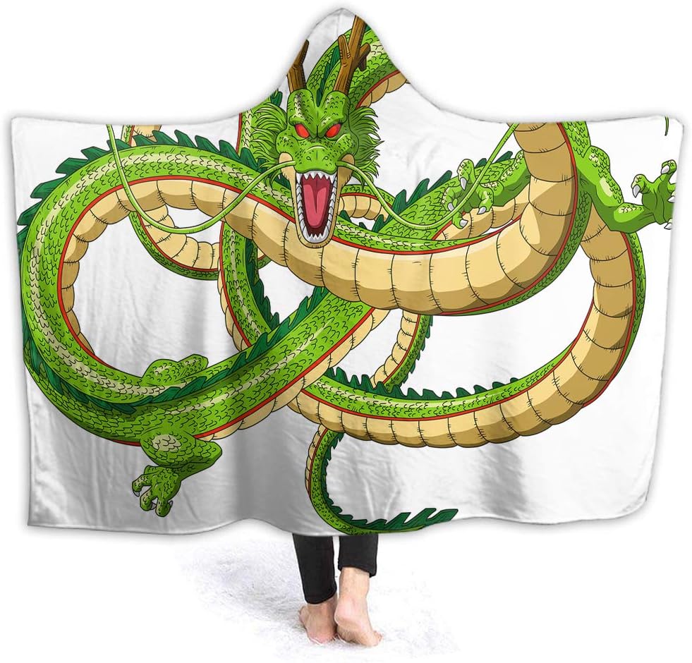QIAOQIAOLO Dragon Ball Durable hooded blanket Anime Dragon Ball Z for Adult, Women, Men Little