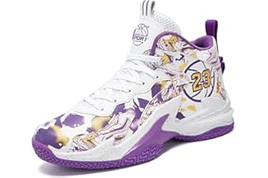 Hewcey Kids Basketball Shoes High Top Youth Fashion Sneakers Girls Casual Sports Basketball Shoes Breathable Comfortable Boys Sneakers for Big Kids