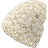 Coach Womens Signature C Metallic Beanie