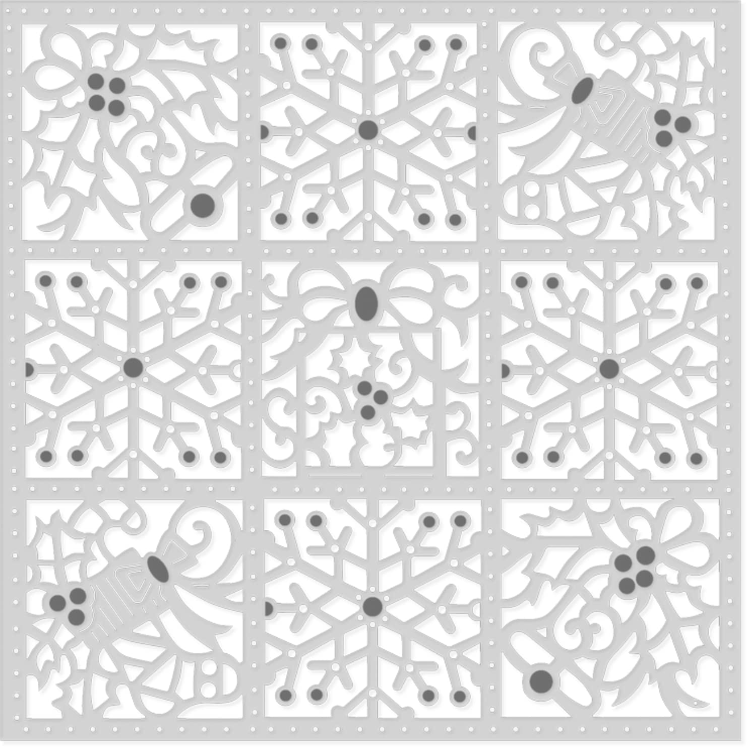 Sweet Dixie Metal Cutting Dies Christmas Block Background