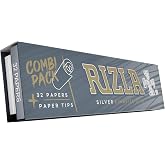 5 booklets - Rizla Silver Combi pack King size Slim rolling paper + filter tips