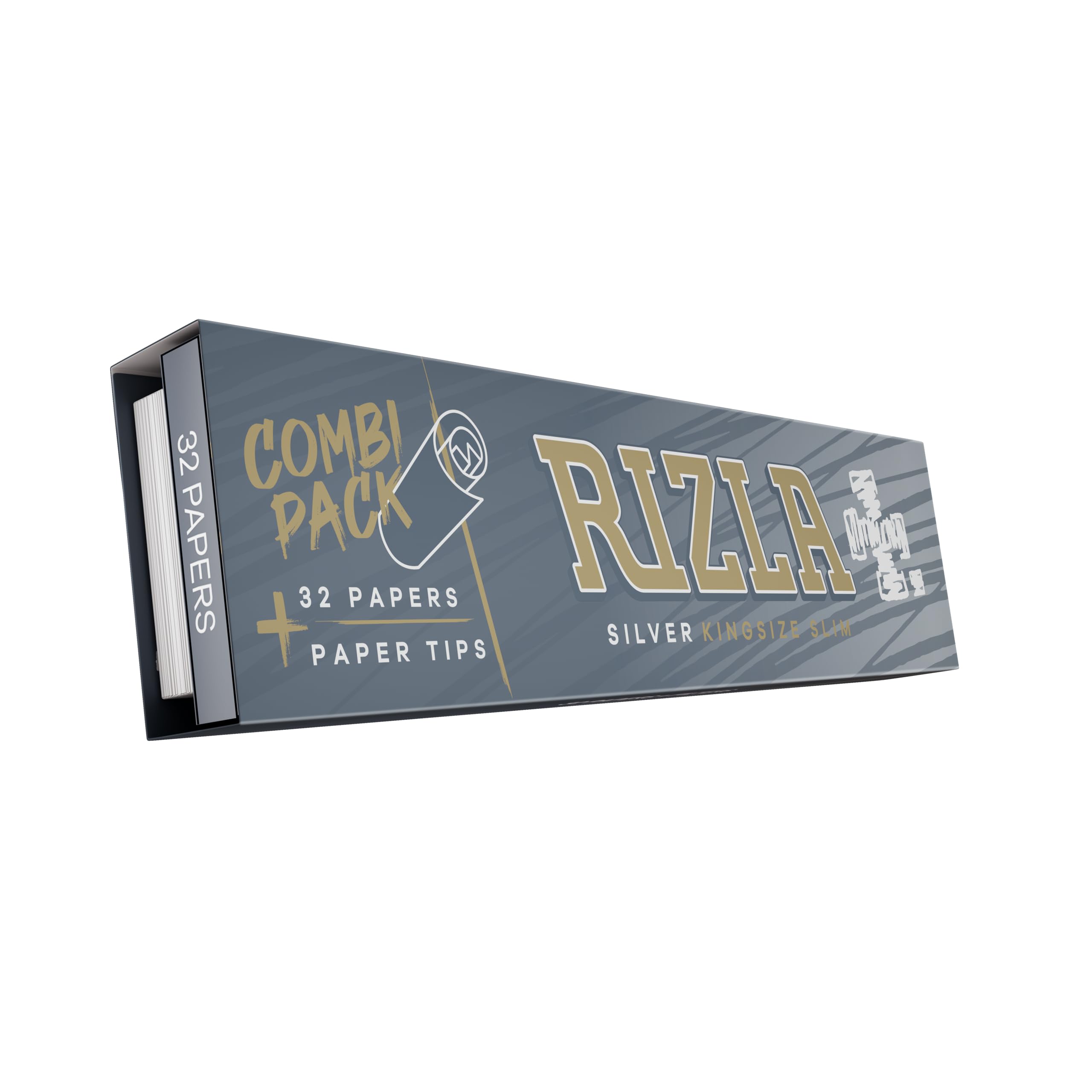Rizla Silver King Size Rolling Papers With Paper Filter Tips (Combi Pack) Full Box of 24 Booklets