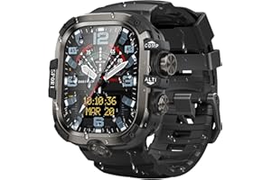 Goton Rugged Case and Band Kit with Screen Protector for Apple Watch 46mm, Compatible with Apple Watch Series 11/10, Full Body Shockproof Metal+PC Bumper Cover with Silicone Band, Black