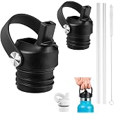 GRSECPO Straw Lid for Hydroflask, Lids with Straw for Hydro Flask 18 21 24 oz Standard Mouth, Replacement Sport Cap for HydroFlask Top Lid with Flexible Handle, Sport Water Bottle Cap Accessories
