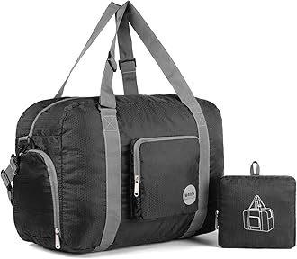 Foldable Duffle Bag 40L, Super Lightweight Travel Duffel for Luggage Sports Gym Water Resistant Nylon by WANDF