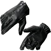 Milwaukee Leather SH722 Women's Black Unlined Leather Lightweight Motorcycle Hand Gloves W/Wrist Zipper Closure