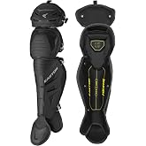Easton Phenom Series Catcher&rsquo;s Leg Guards | Multiple Sizes &amp; Color | Flexible multi-hinge design, secure contoured fit, plush knee padding, instep extension, removable knee pads