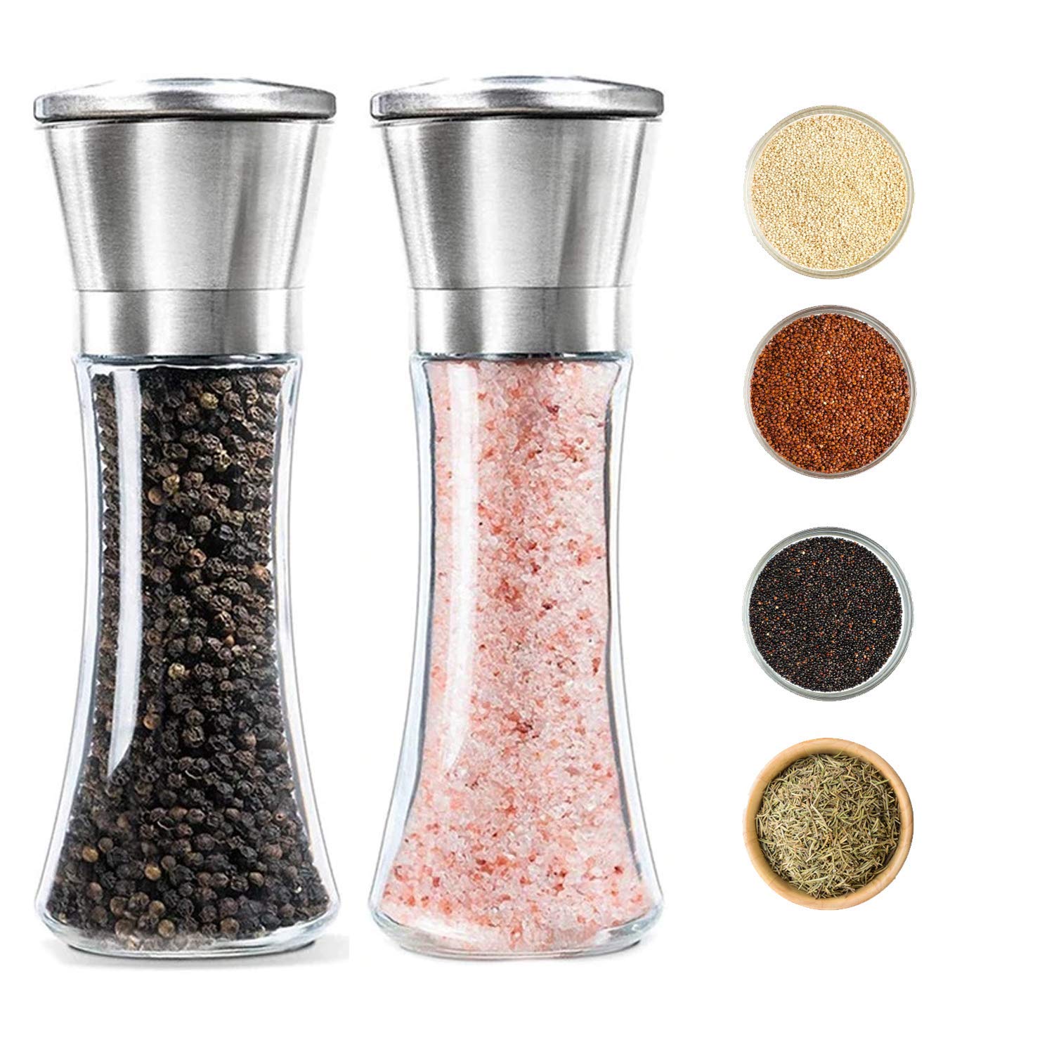 Buy NITYAPepper Grinder Set of 2 Black Pepper Crusher Grinder