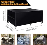 Fageny Outdoor Furniture Cover 213x132x74 cm Waterproof Tear-Resistant Oxford view 4