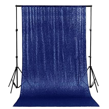 Amazon Com Shinybeauty Glitter Backdrop Navy Blue Sequin Backdrop