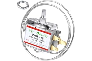 HOUSEUP Mini Fridge Thermostat, 3 Pin Screw Mount Universal WDF-18 Refrigerator Thermostat 250V Compatible with 110V 4(6) A 50/60Hz Three Quality certifications Fridge Thermostat Controller