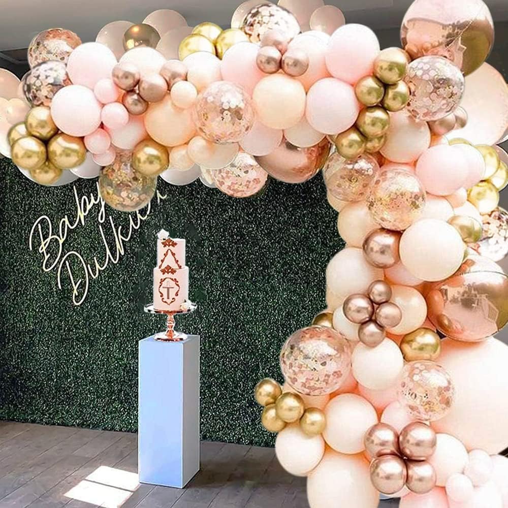 Flixcart Rose Gold Balloon Arch Kit - 101 Pcs Balloon Garland Kit with DIY tools Perfect for Thanksgiving, Engagement, Wedding, Welcome Home, Graduation & Kids Birthday Party Decoration