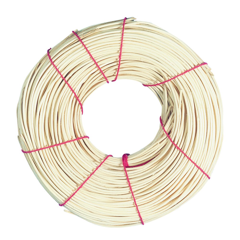 Rayher Coil of Round Rattan Reed for Basket Making and Weaving, Coil of Reeds 125g, Diameter 2mm, No 3, natural, 6502300