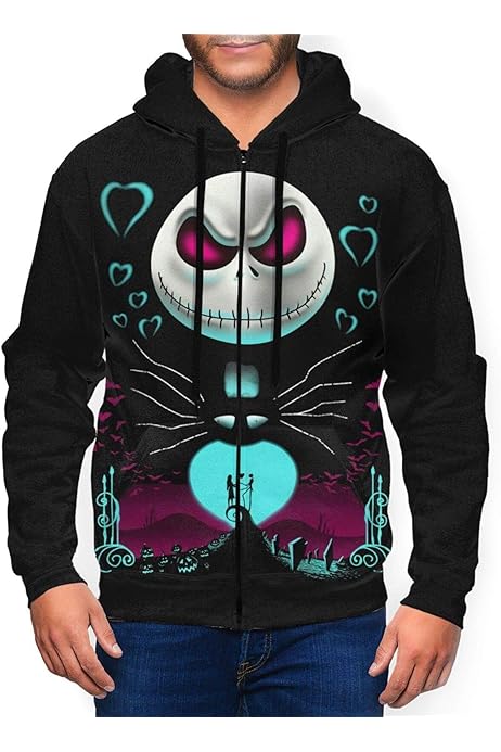 The Nightmare Before Christmas Hoodie Youth 3D Classic Zipper Sweatshirt  Long Sleeve Pullover 3X-Large Black : Amazon.ca: Clothing, Shoes \u0026  Accessories