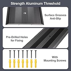 Orechic 5″Wide Sturdy Thicken Aluminum Threshold