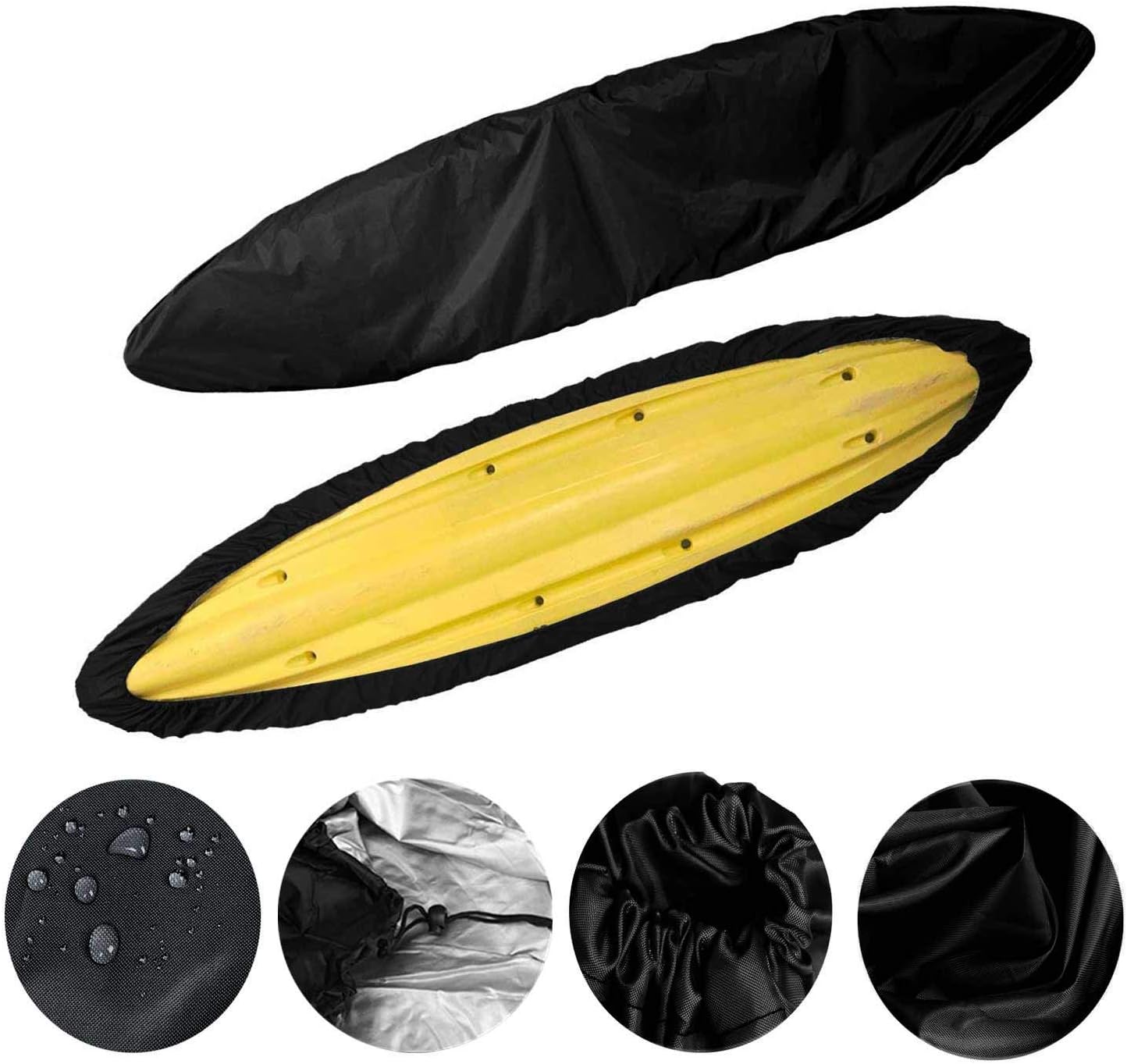 Waterproof Kayak Cover Universal UV Resistant Kayak Storage Cover Canoe Cover Boat Dustproof Cover Shield Protector for 3.1-3.5M