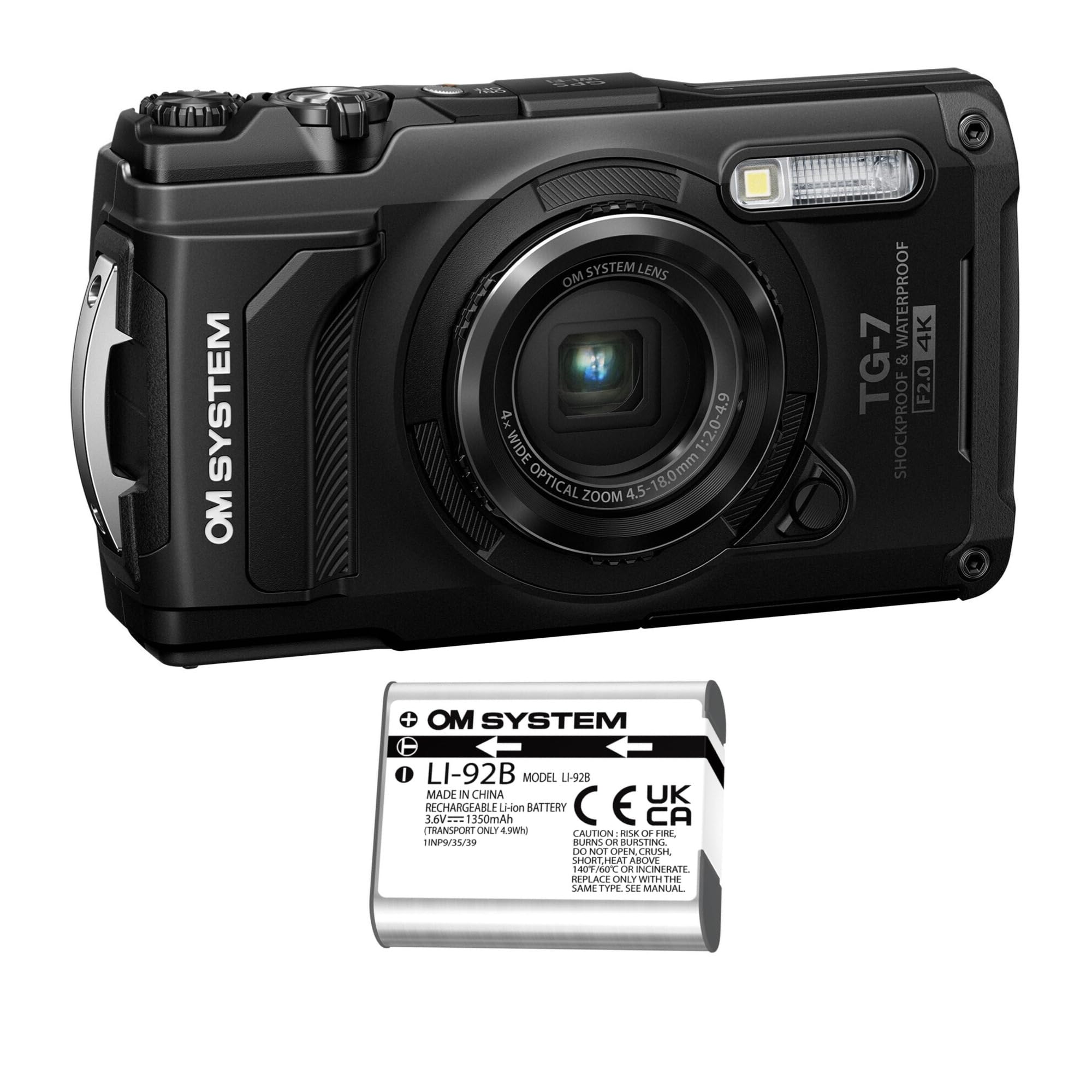 Olympus Tough TG-7 12MP Digital Camera with F2.0