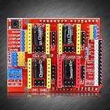 Fdit CNC Shield Expansion Plate 4x A4988 Heatsink Stepper Motor Controller 3D view 10