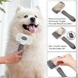Elezenioc Dog Brush Cat Grooming Comb Self Cleaning Slicker with Easy Clean view 6