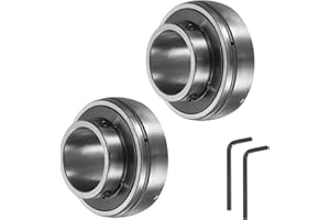 uxcell 2pcs UC206-20 Pillow Block Bearings 1-1/4" Bore Bearing Units Chrome Steel (GCR15) Flange Mounted Bearing Housing with