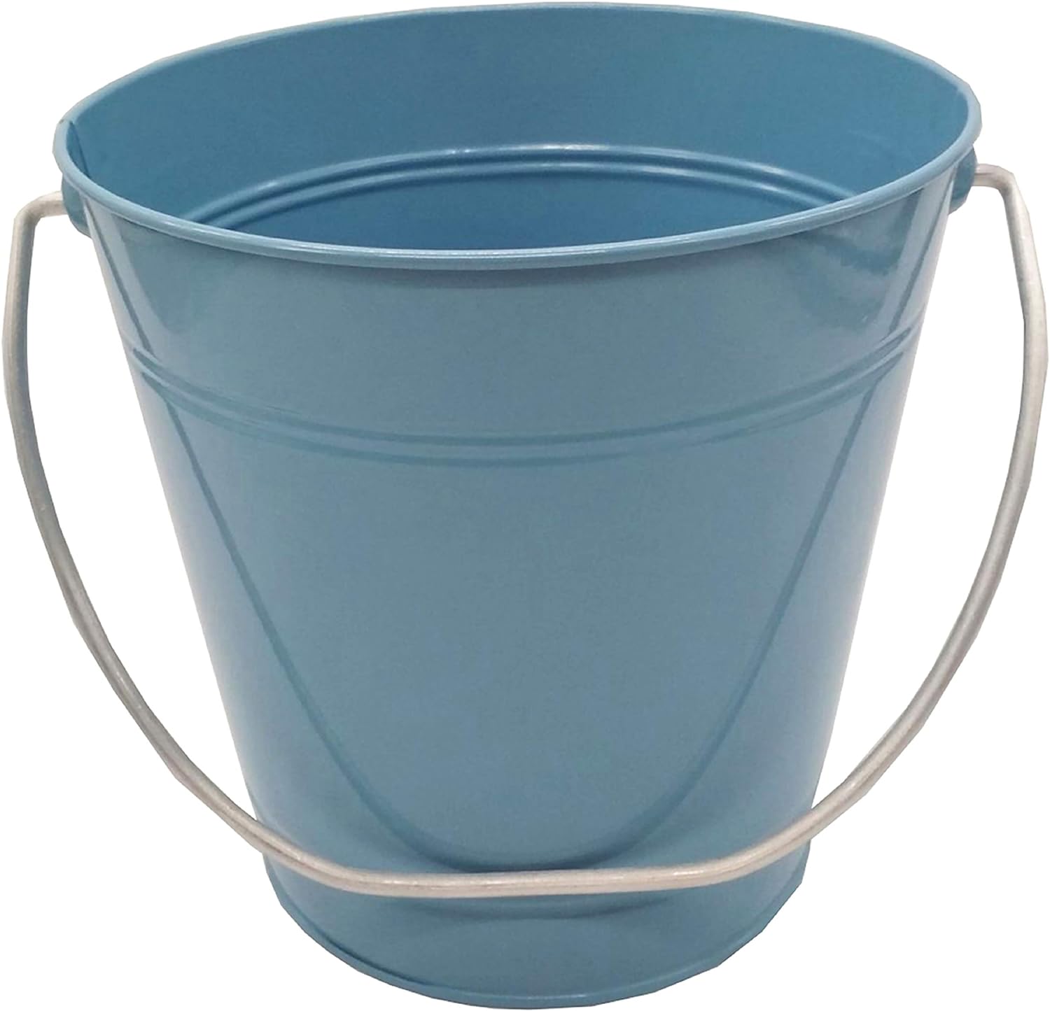 Metal Bucket Light Blue
