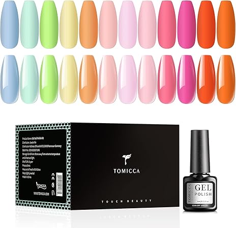Amazon Tomicca ジェルネイル カラー 12色セット 6ml 色持ち良い 初心者用カラージェル Tomicca ジェルネイル 通販